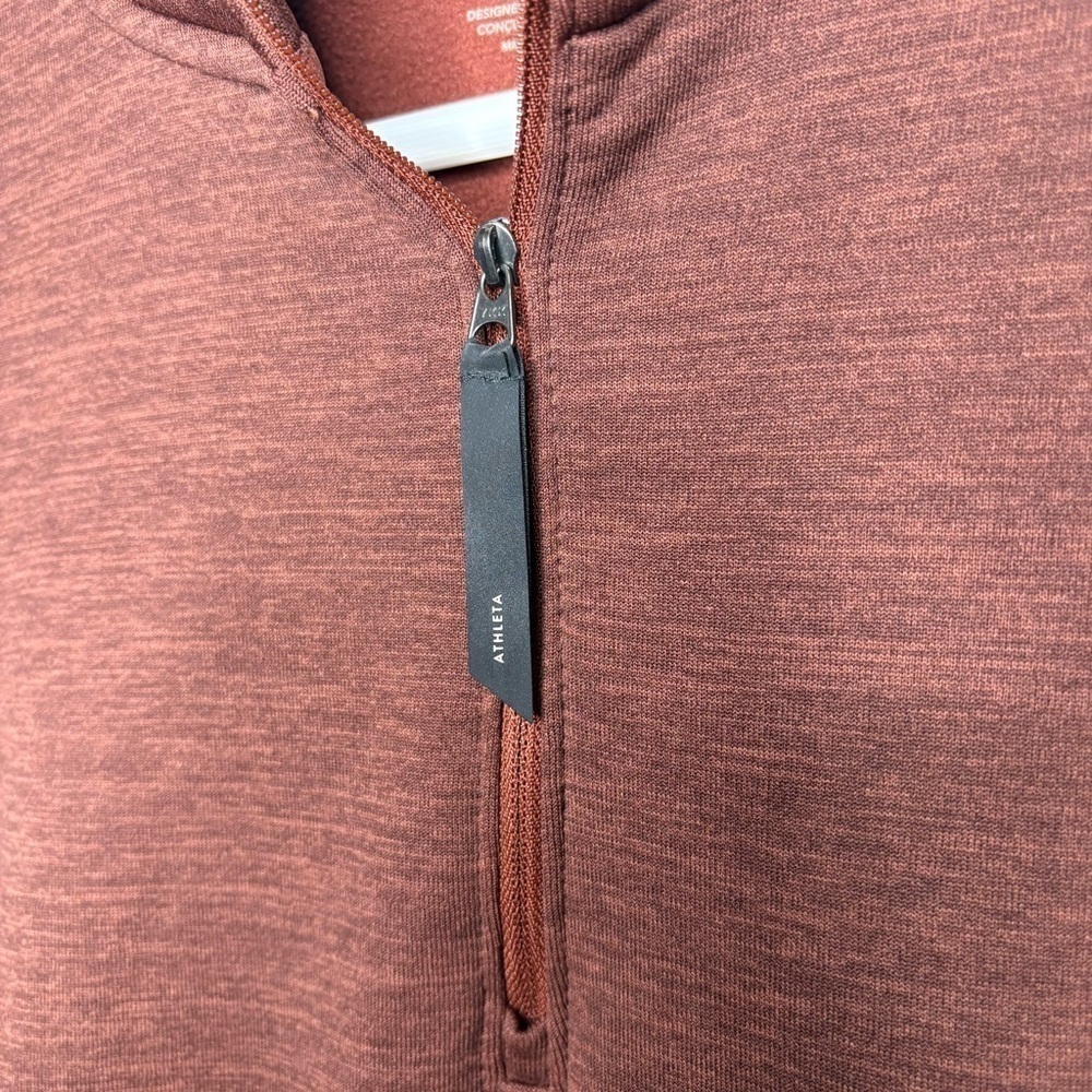 Athleta Altitude Polartec Half Zip Sweatshirt Mahogany Heather Size Small - Picture 5 of 12